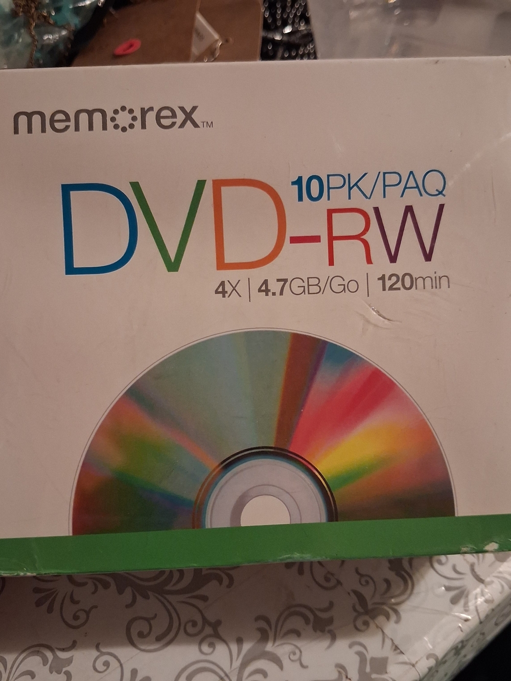 NEW! Memorex DVD-RW 4X 4.7GB/Go 10 Pack 120 Min Slim Jewel Cases